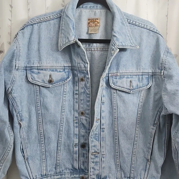 GUESS VINTAGE DEMIN 80"S JACKET SIZE LGE/16-18 - Picture 5 of 9